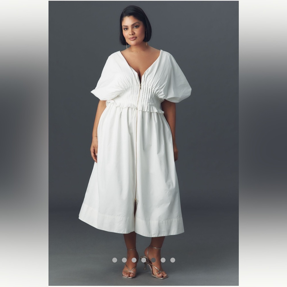 NWT Anthropologie White Midi Dress 2X